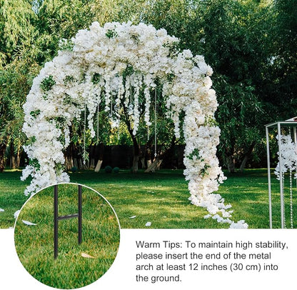 RUBFAC 7.8ft Garden Arch, Metal Trellis - Image 6
