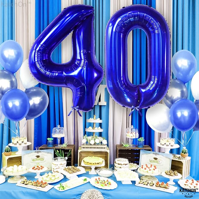 KatchOn Navy Blue Number 0 Balloon 40 Inch | 0 Navy Blue Balloons, 0 Navy Blue - Image 7