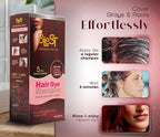 Hair Dye 2-in-1 Shampoo Color for Quick Gray Coverage – Semi Permanent Hair Color for Men and Women – 500ml (Dark Red)
