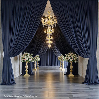 10ft×12ft Navy Blue Backdrop Curtain - Image 8