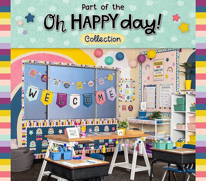 Teacher Created Resources Oh Happy Day Pom-Poms and Tassels Garland - Image 7