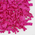 MEEDEE Fuchsia Pink Hair Ties for Women - No Crease, Soft Knotted Ribbon Ties for Damage-Free Ponytails, Yoga-Friendly Elastic Bracelets (Pack of 100)
