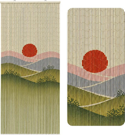 Sunset Field Beaded Bamboo Curtain by VIETBUDDECOR