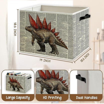 Stegosaurus Dinosaur Nursery Storage Basket - Image 5
