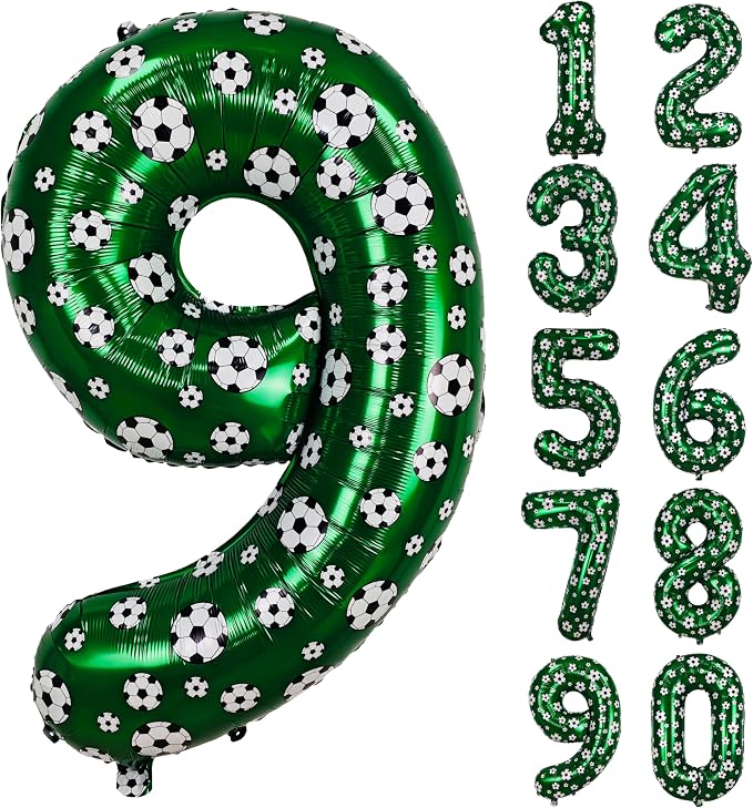 40 Inch Soccer Number 9 Balloons Large Foil Balloon Number 9 Birthday Deco | by Exquisitehighqualitypartydecorationstomeetyoureveryneed%EF%BC%81