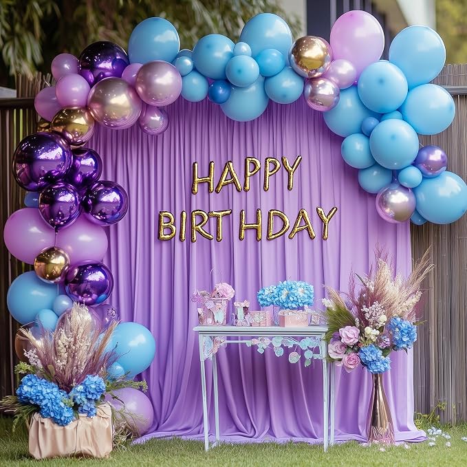 Lavender Purple Backdrop Curtain Drapes - Image 5