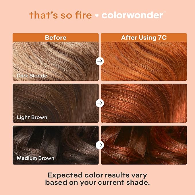 Madison Reed colorwonder Demi-Permanent Hair Color, Effortless At-Home Hair Dye, Ammonia-Free, Cruelty-Free, That's So Fire (7C Light Copper), Pack of 1