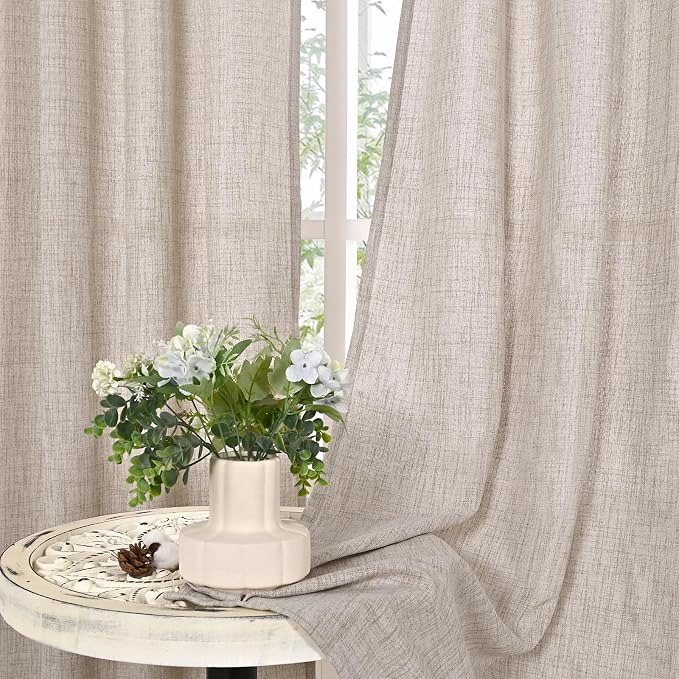 YoungsTex Short Linen Curtains 36 Inch Length - Image 8