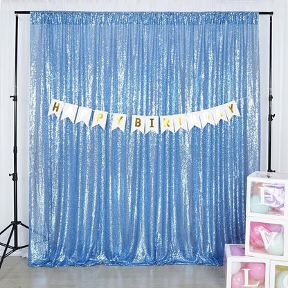 Eternal Beauty Baby Blue 3mm Sequin Backdrop 8x10 Ft - Image 3