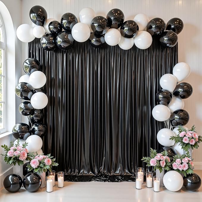 gogoparti 20x10FT Black Sequin Backdrop Curtain - Image 3