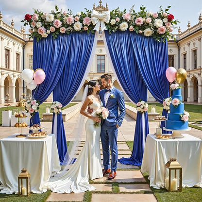 20x10FT Royal Blue Sequin Backdrop Curtain - Image 3