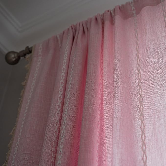 Sutuo Home Boho Curtain for Bedroom Living Room 63 Inch Length, Light Filtering - Image 3