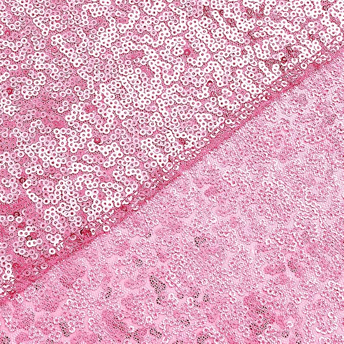 Sugargirl Matte Pink Sequin Backdrop Curtain 6 Panels 2FTx8FT Glitter Matte - Image 9