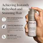 Kitsch Volumizing Rice Protein Dry Shampoo Powder - Dry Shampoo for Women & Men, Dark Hair, No White Cast, Absorbs Oil, Non-Greasy, Fragrance Free, Travel Size | Ideal Gifts for Women- Dark Tinted 1oz