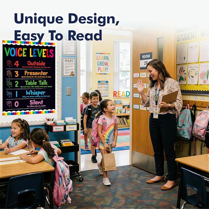 Vantasii Voice Level Chart for Classroom, Classroom Rule Poster - Image 5