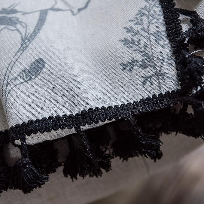 Sutuo Home Boho Curtain with Handmade Tassels, Rod Pocket Window Treatment - Image 7