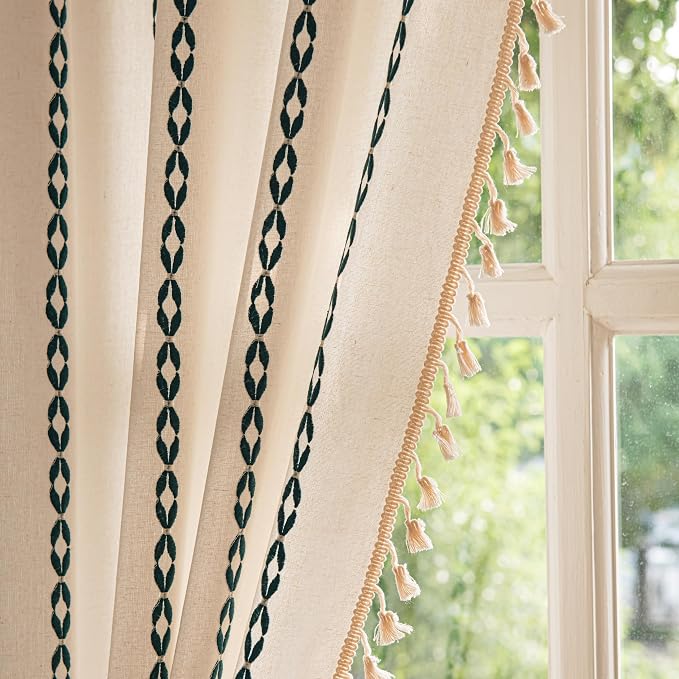Sutuo Home Boho Curtains 108 Inches Long, Bohemian Drape - Image 7