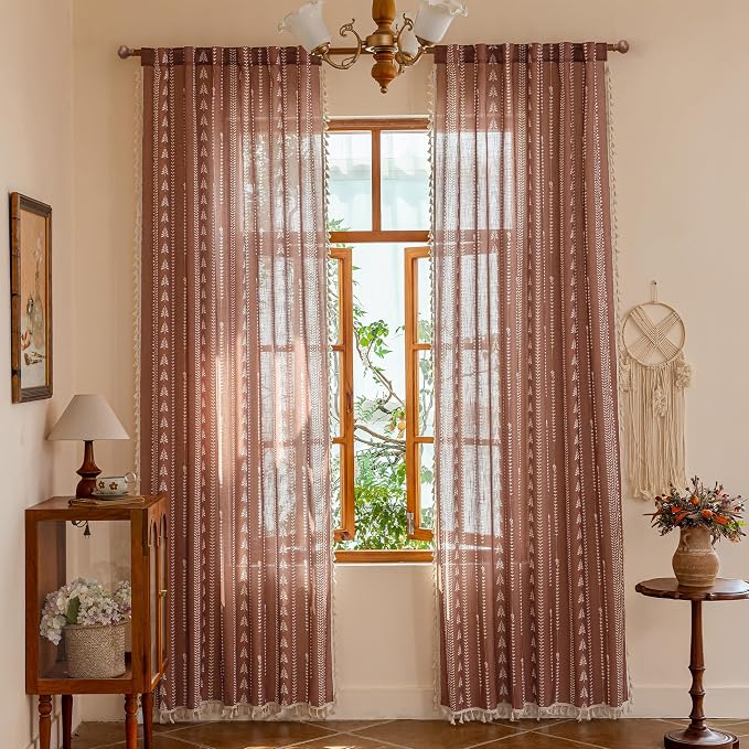 Boho Terracotta Curtains - Image 2