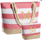 YOOLIFE Beach Bags for Women - Travel Canvas Beach Tote, Pool Waterproof Bag, Travel Essentials, Gifts for Women Birthday