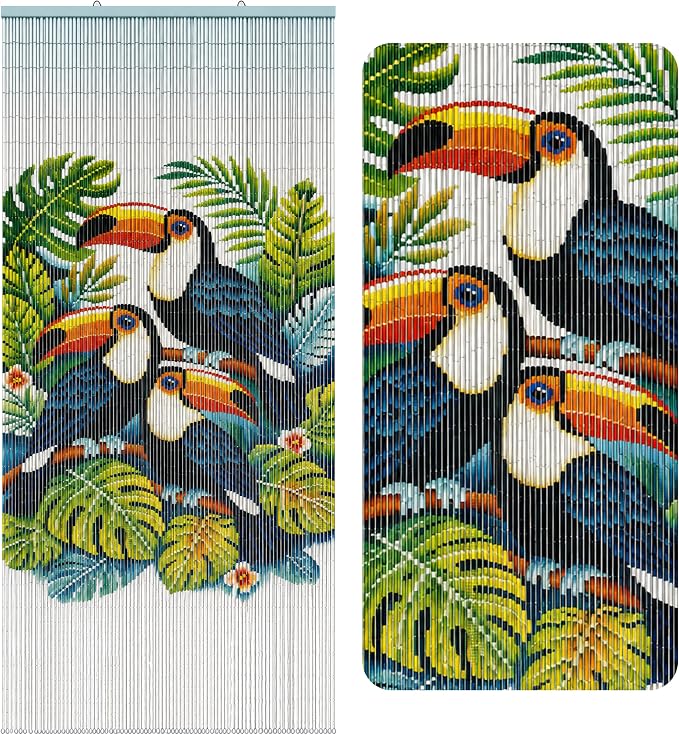 Rainforest Beaded Bamboo Curtain by VIETBUDDECOR