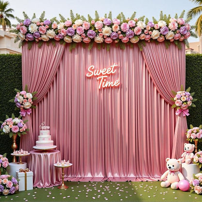 gogoparti 20x10FT Rose Gold Sequin Backdrop Curtain - Image 5