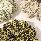 Scrunchies Hair Ties for Women - Big Silk Satin Scrunchie Exra Large Jumbo Gaint Oversized Cute Scrunchy for Curl Thick Hair Yellow Ligas Para el Cabello De Mujer Decorations Gift for Girls
