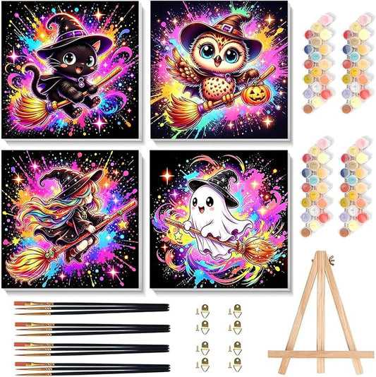Arttoplus 4 Pack Paint by Numbers Kit by Arttoplus