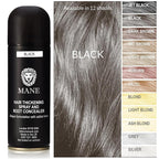 Hair Thickening Fiber Spray by Mane (200 ml, Black)