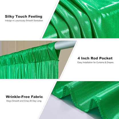gogoparti 10x10FT Green Sequin Backdrop Curtain - Image 3
