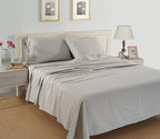 Lane Linen 100% Organic Cotton King Size Pillow Cases Set of 2 (20''x36''), Organic Cotton Pillowcases, King Pillow Cases Set of 2 Snowdrop