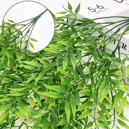 4Pcs Artificial Hanging Plants, Fake Willow Leaves Vines | UV Resistant Faux - Image 3