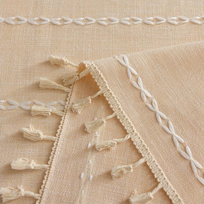 Sutuo Home Champagne Boho Farmhouse Curtains - Image 7
