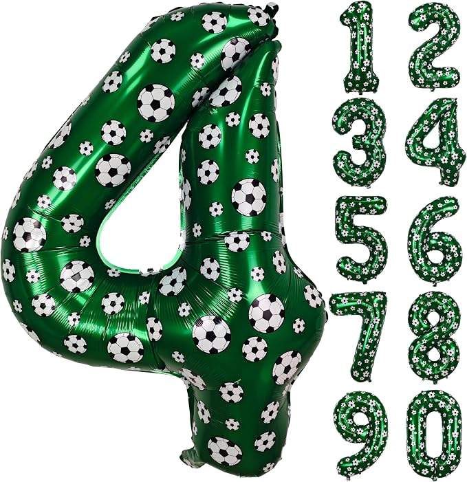 40 Inch Soccer Number 4 Balloons Large Foil Balloon Number 4 Birthday Deco | by Exquisitehighqualitypartydecorationstomeetyoureveryneed%EF%BC%81