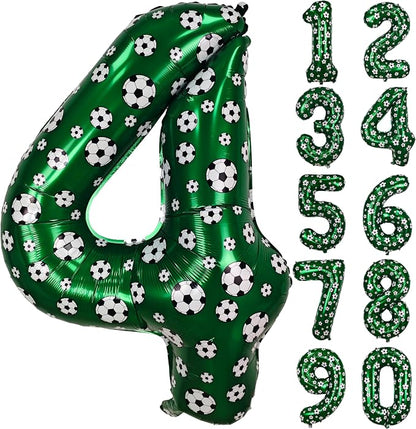 40 Inch Soccer Number 4 Balloons Large Foil Balloon Number 4 Birthday Deco | by Exquisitehighqualitypartydecorationstomeetyoureveryneed%EF%BC%81