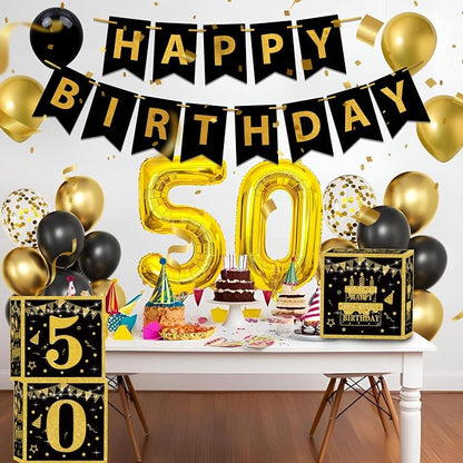Gold 50th birthday decorations men - Image 8