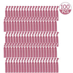 MEEDEE 100 Pack Rosy Mauve Color Hair Ties For Women No Crease Soft Elastic Ribbon No Damage Pink Hair Ties Knotted Ouchless Hair Ribbon Yoga Hair Ribbons Elastic Bracelets