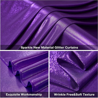 10x10FT Purple Sequin Backdrop Curtain - Image 6