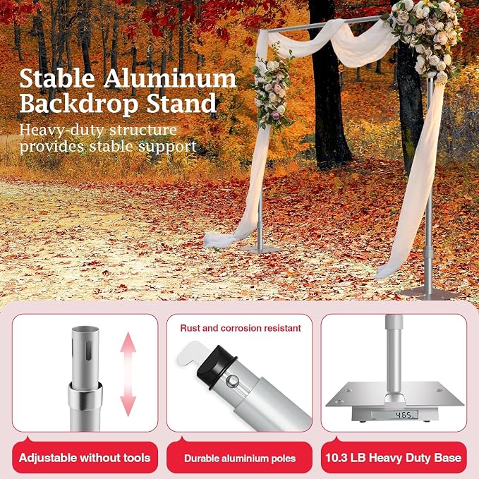 EMART 12x10ft Heavy Duty Backdrop Stand Frame - Image 5