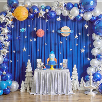 10ft x 10ft Wrinkle Free Royal Blue Backdrop Curtains - Image 6