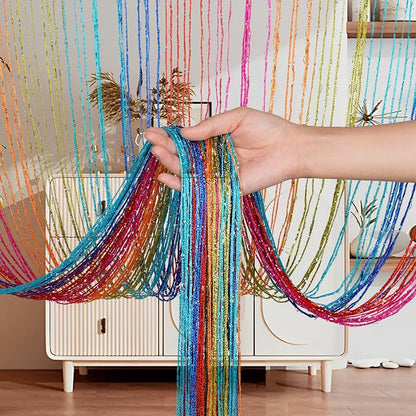 Hysenm 2 Pack 39 x 79 Inch Beaded Curtain String Door Curtains, Hippie Room - Image 7