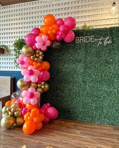 200Pcs Pink and Orange Gold Balloons Garland Arch Kit - Image 7