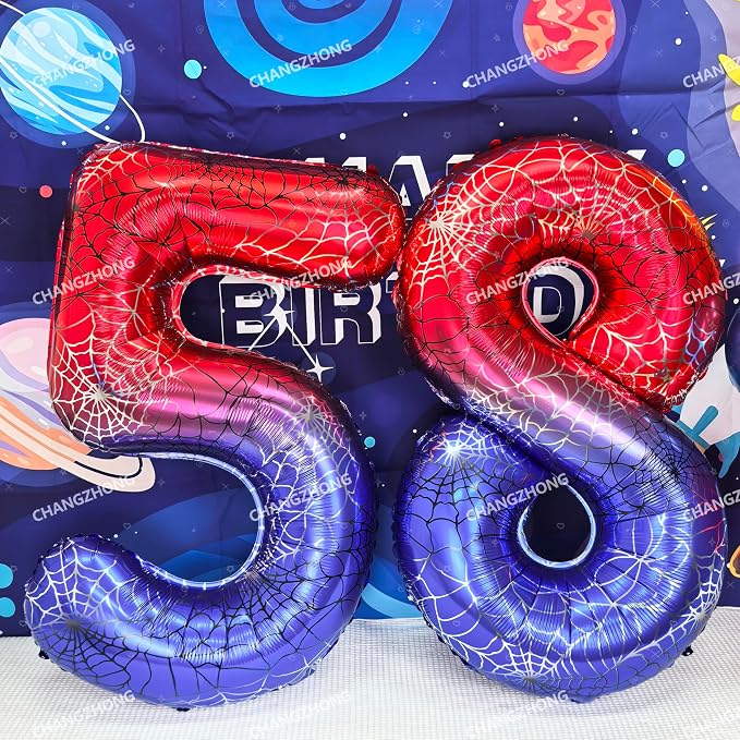 40 In Red And Blue Birthday Theme Large Number 6 Balloon | Giant Large Helium - Image 5