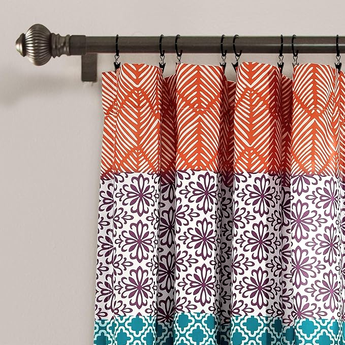 Lush Decor Bohemian Stripe Window Curtain Panels - Image 2