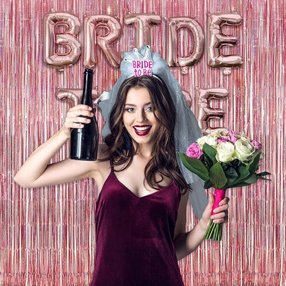 Rose Gold Tinsel Party Backdrop - Image 3