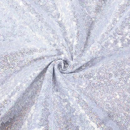 Laser Silver Sequin Backdrop Curtains 4 Pcs 2ftx8ft Glitter Fabric | Sparkly - Image 6