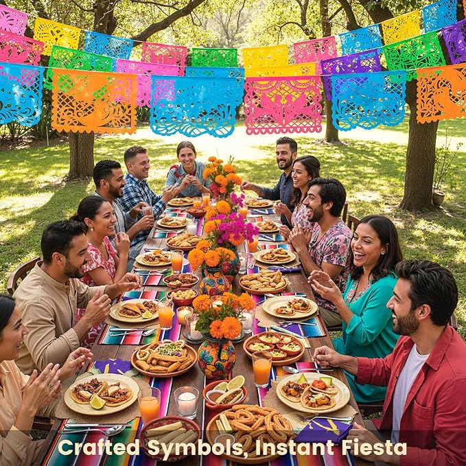 DOMESTAR 1 Pack 18 FT Mexican Party Banners, Fiesta Party Decoration | Papel - Image 6