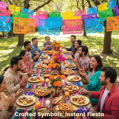 DOMESTAR 1 Pack 18 FT Mexican Party Banners, Fiesta Party Decoration | Papel - Image 6