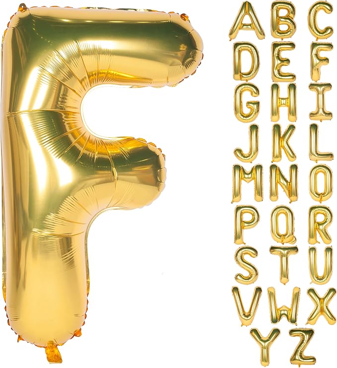 Letter Balloons 40 Inch Giant Jumbo Helium Foil Mylar Gold F | by Exquisitehighqualitypartydecorationstomeetyoureveryneed%EF%BC%81