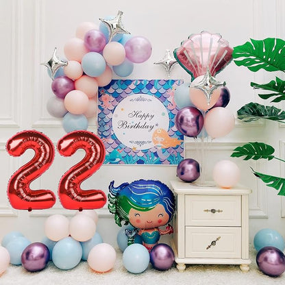 40 inch Number Balloon 0-9 Red Large Number 22 Balloons, Digital Balloons - Image 2
