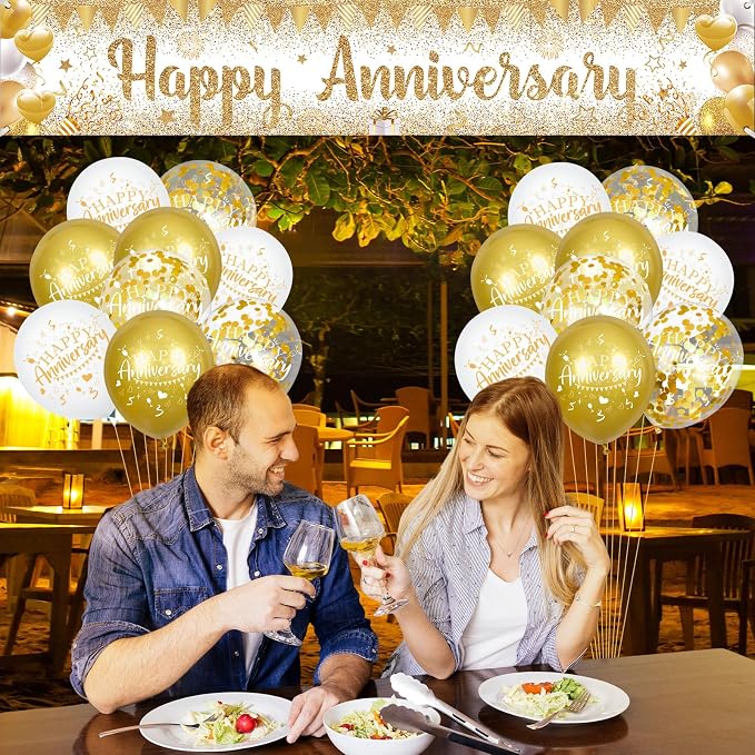 Happy Anniversary Decorations Banner - Image 4